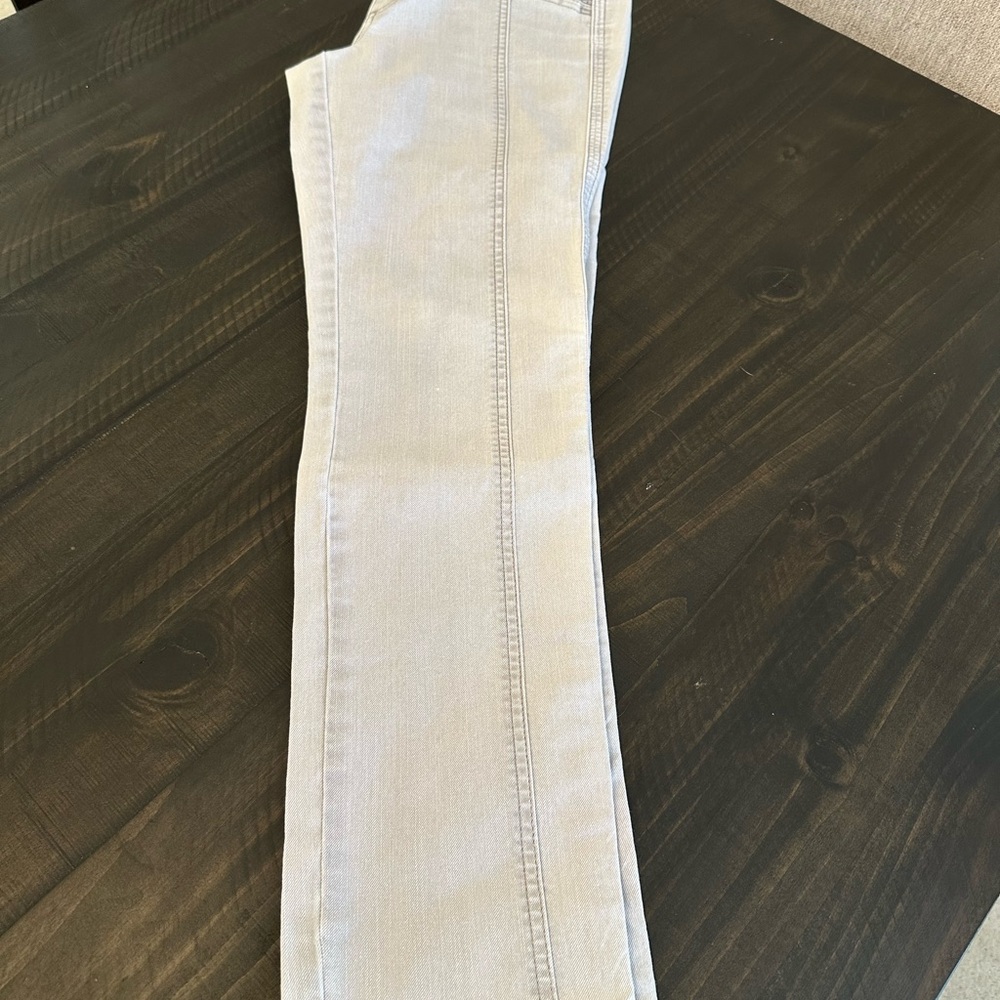 White House Black Market Soft Gray Slim Ankle Jeans